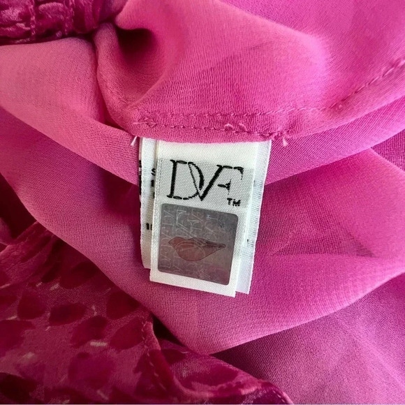 Diane von Furstenberg Layla Petal Dreams Printed Silk Chiffon blouse valentines - Picture 13 of 16